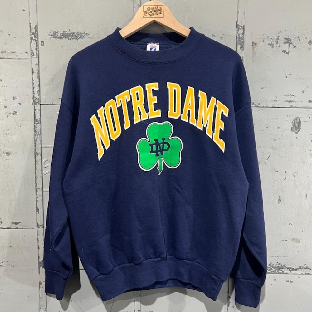 90s Notre Dame Fighting Irish Crewneck Sweatshirt, University of Notre Dame Tee